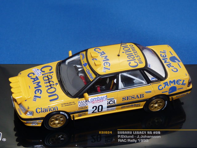 イクソ 1/43 スバル レガシィ RS 1992 RAC ラリー No.20 キャメル