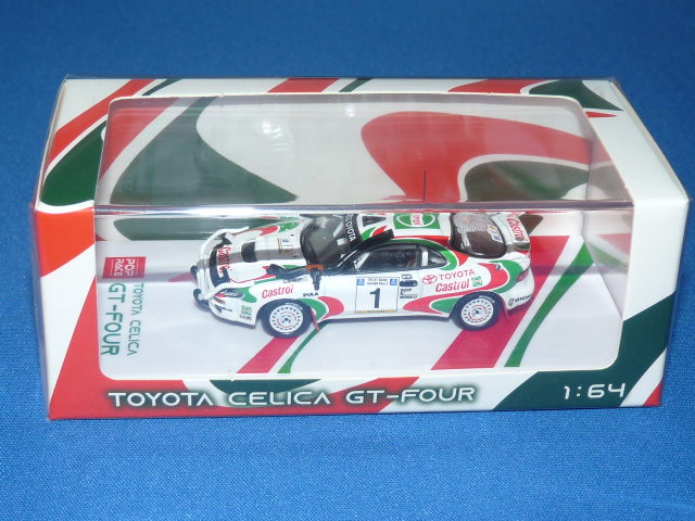 PopRace 1/64 トヨタ セリカ GT-Four (ST185) 1993 サファリラリー 優勝 No.1 J.カンクネン